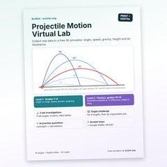 Cover of the Projectile Motion Virtual Lab lesson pack